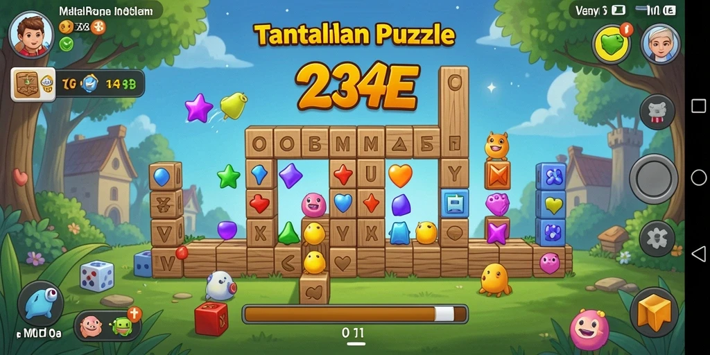 Screenshot gameplay <strong>234E</strong> menunjukkan tantangan Puzzle yang menarik dan memikat.