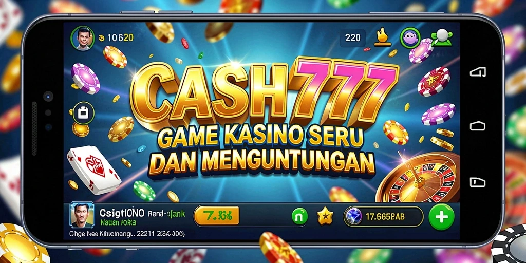 Screenshot utama menunjukkan gameplay seru di CASH777.