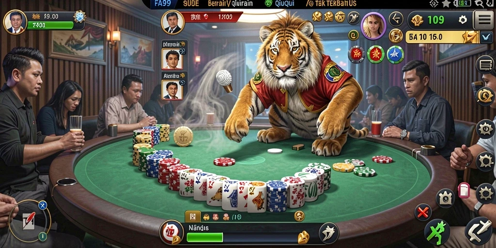 Tampilan gameplay QiuQiu yang seru di FA99.