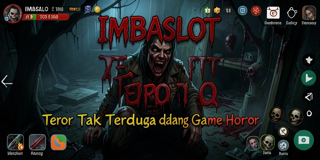 Tampilan gameplay <strong>IMBASLOT</strong> yang penuh ketegangan dan kengerian.