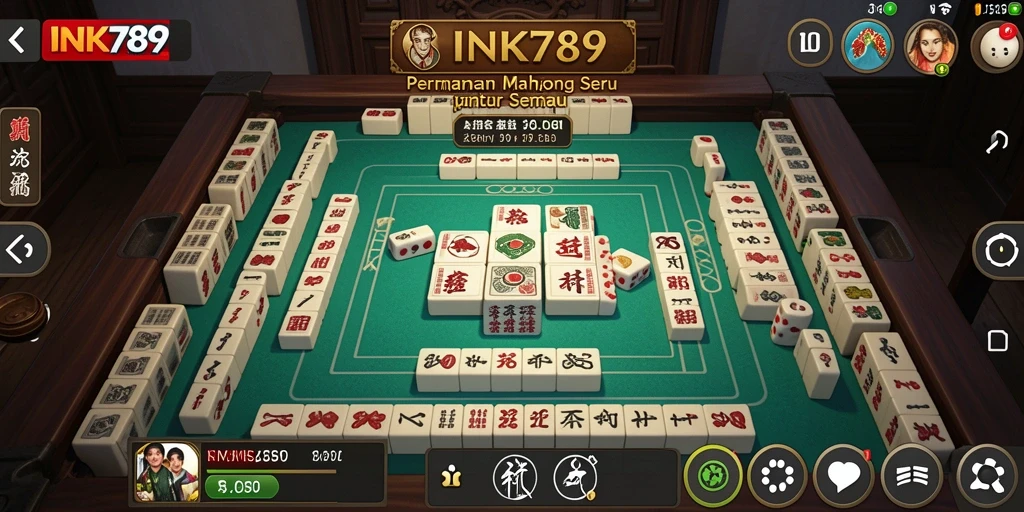 Tampilan gameplay yang mendebarkan dalam INK789 - Mahjong.
