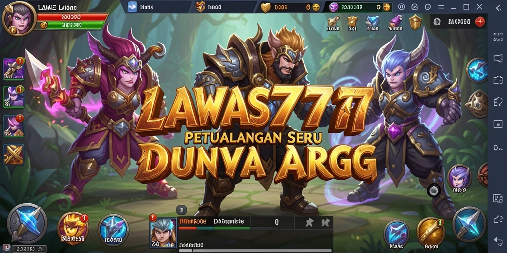Screenshot LAWAS777 yang menunjukkan pertempuran intens dalam gameplay ARPG.