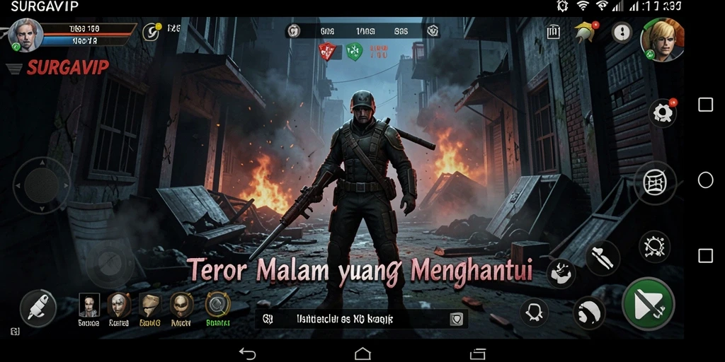 Gameplay SURGAVIP yang menegangkan dan mencekam terlihat jelas.