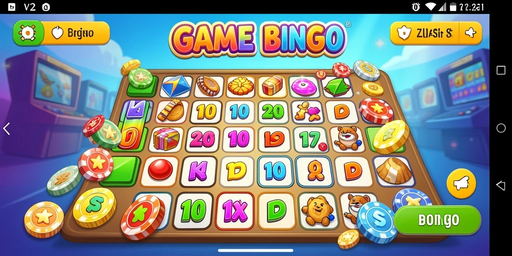 Tampilan gameplay seru Bingo di V21 dengan pilihan angka menarik.