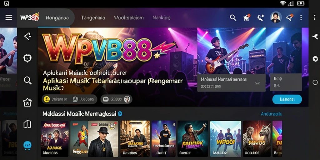 Tampilan gameplay musik interaktif dari WP888 yang mengasyikkan.